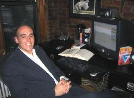 Nathan Haselbauer at his home office